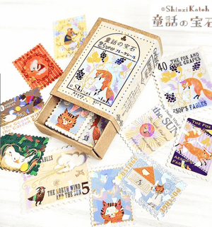 Shinzi Katoh - Flake Sticker Set - Aesop's Fables (2 patterns)