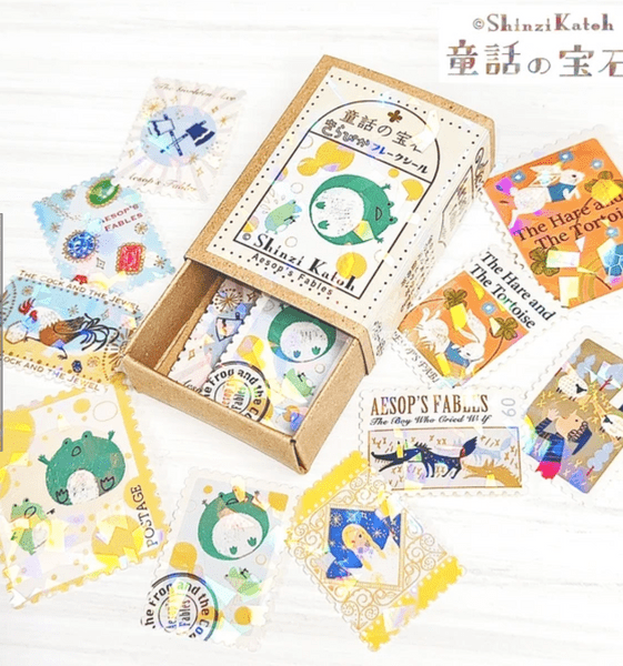 Shinzi Katoh - Flake Sticker Set - Aesop's Fables (2 patterns)