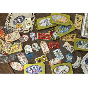 Shinzi Katoh Alice in Wonderland Sticker Flakes in Gold Tin (6 patterns)