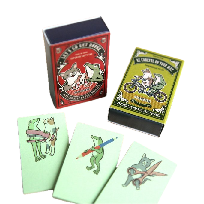 KAPPADO cat and frog matchbox sticky notes