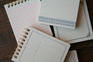 Kohunkan Retro Letterpress Ring Memo Pad Notebook (5 patterns)