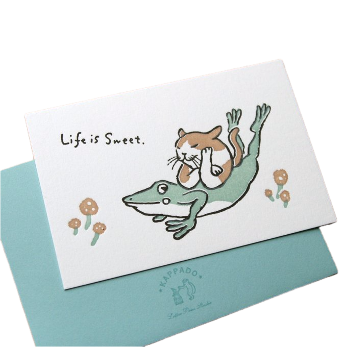 KAPPADO letterpress card : Life is Sweet