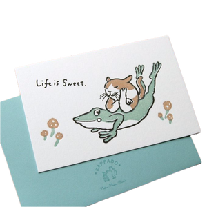 KAPPADO letterpress card : Life is Sweet