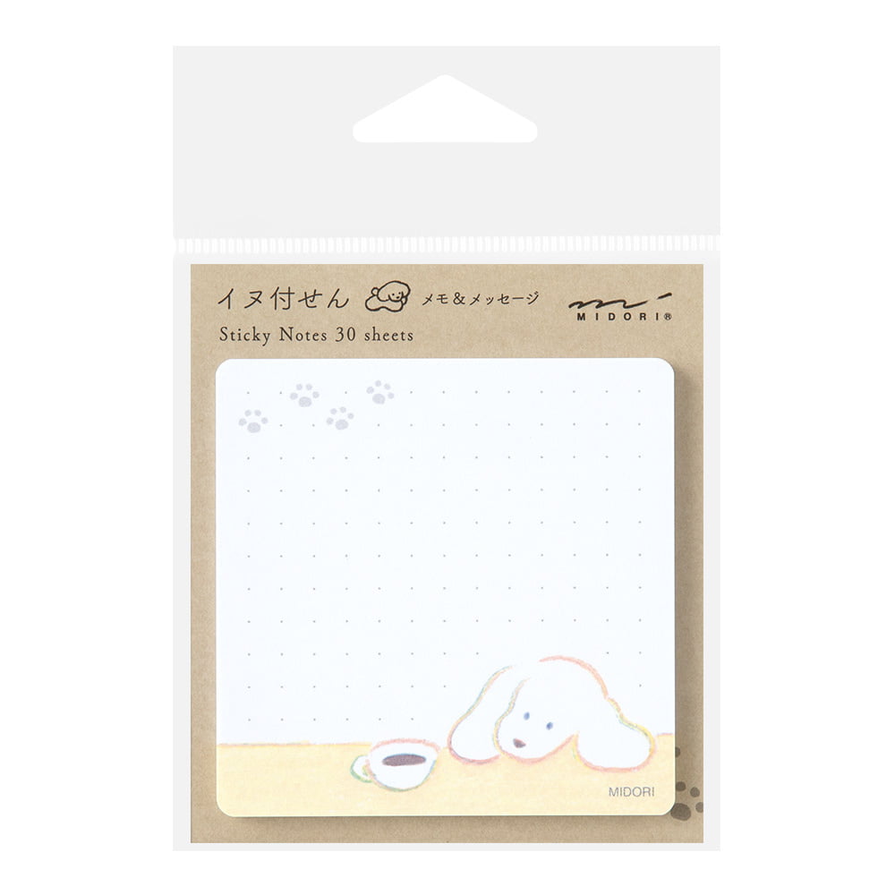 Midori Sticky Notes - Coffee and dog