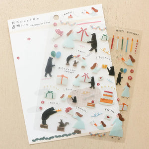 Cozyca - Necktie - Clear stickers sheet - Birthday - NOMADO Store 