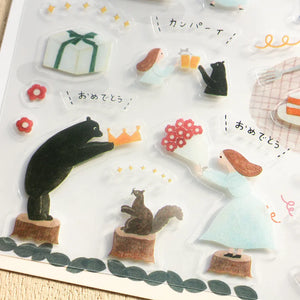 Cozyca - Necktie - Clear stickers sheet - Birthday - NOMADO Store 