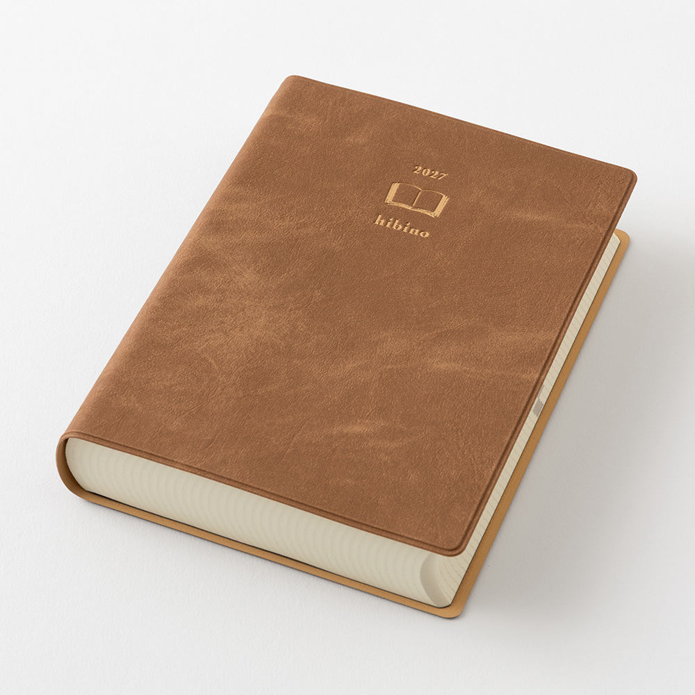 Midori 2027 Diary Hibino A6 Camel