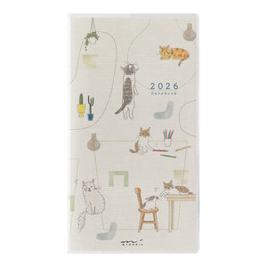 Midori Pocket diary slim cat 2026 - Preorder