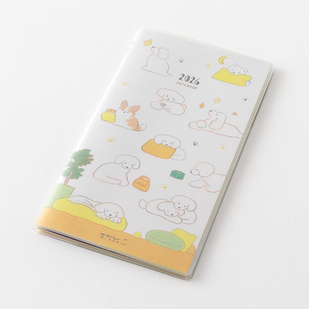 Midori Pocket diary slim dog 2026