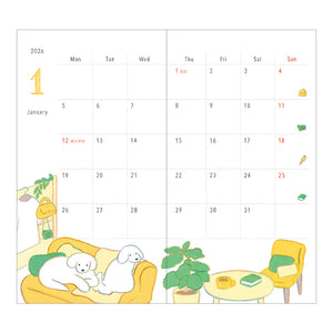 Midori Pocket diary slim dog 2026 - Preorder