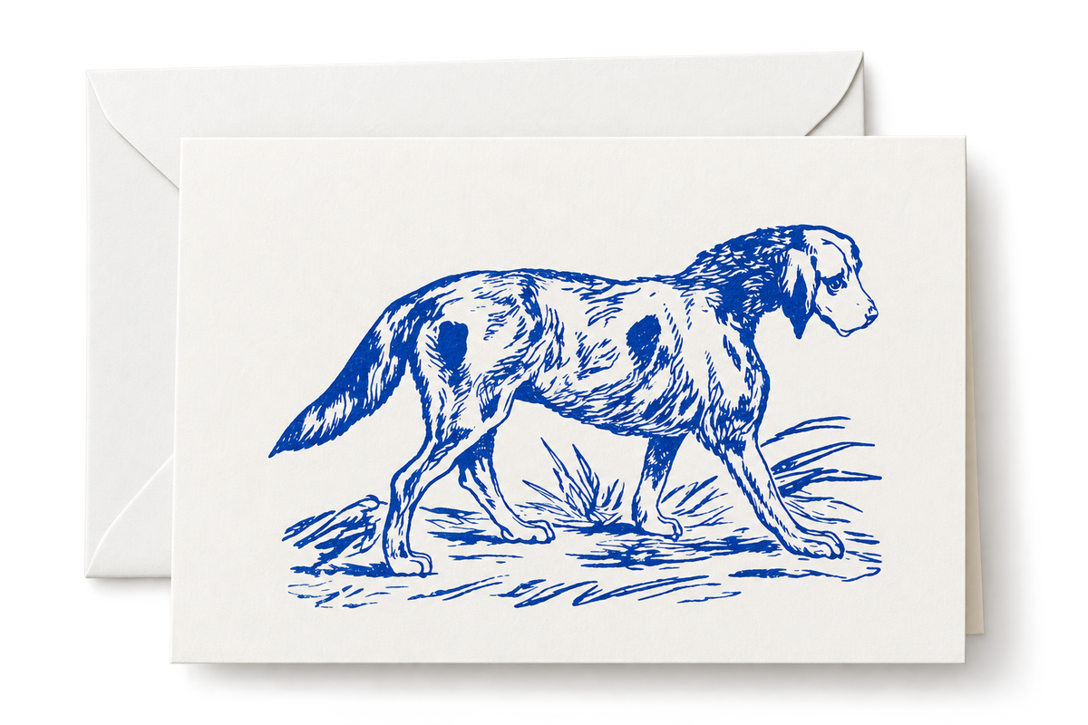 Nomado Kappan - Vintage Dog – Letterpress Greeting Card