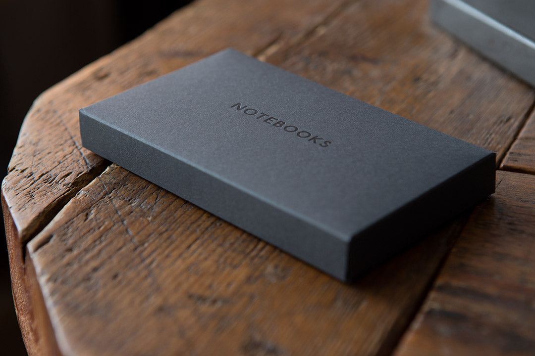 Pack of three grey pocket notebooks