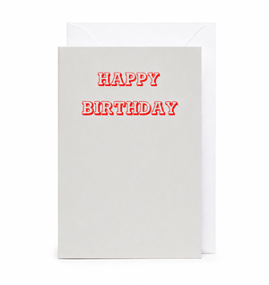 Nomado Kappan - Happy Birthday – Letterpress Card (3 colours)