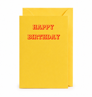 Nomado Kappan - Happy Birthday – Letterpress Card (3 colours)
