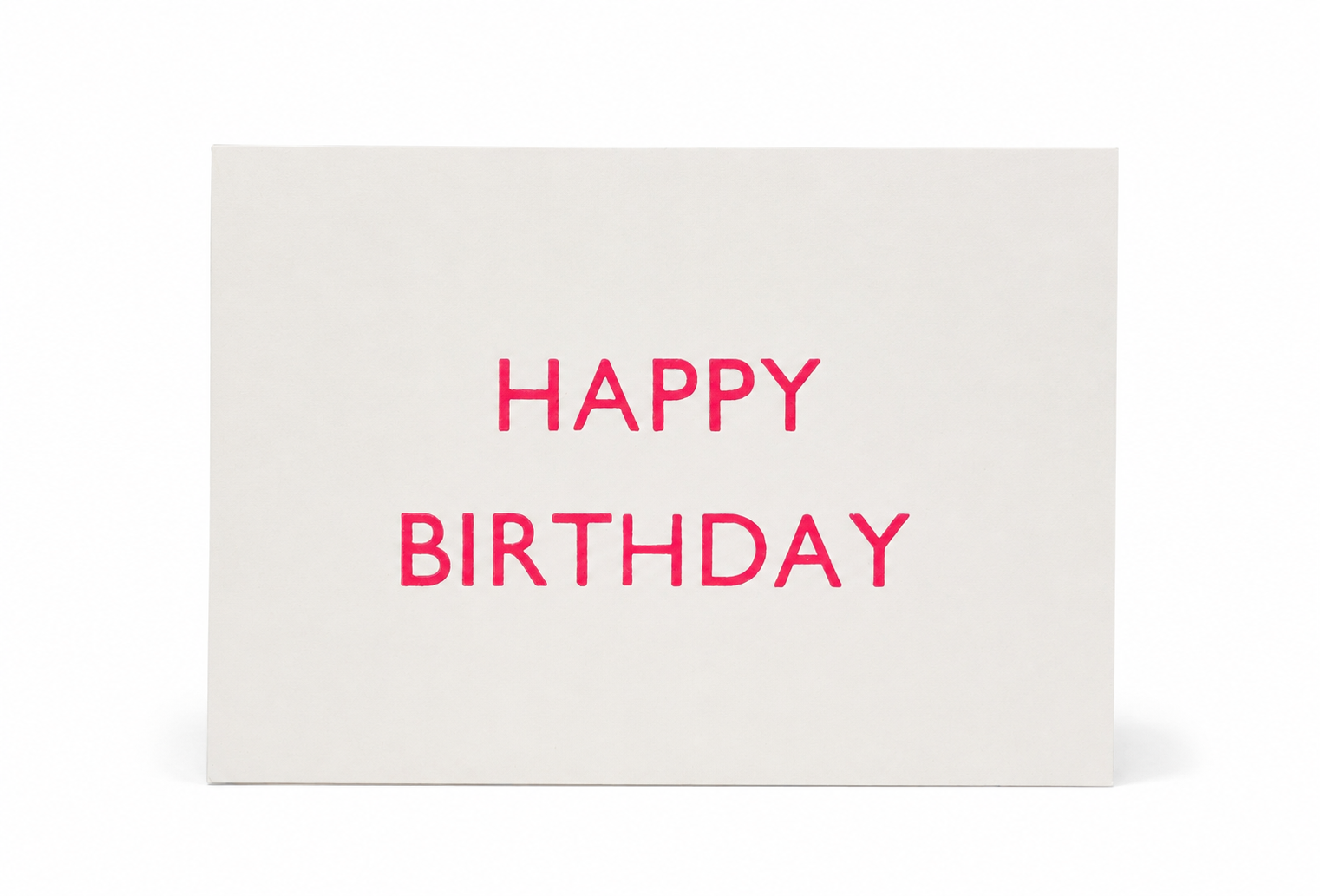 Nomado Kappan - Happy Birthday – Letterpress Card (Gill Sans 2 colours) - NOMADO Store 