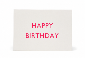 Nomado Kappan - Happy Birthday – Letterpress Card (Gill Sans 2 colours) - NOMADO Store 