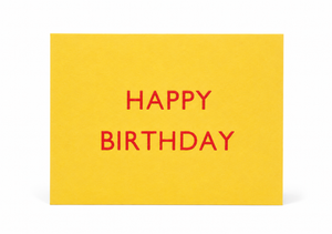 Nomado Kappan - Happy Birthday – Letterpress Card (Gill Sans 2 colours) - NOMADO Store 