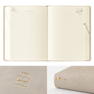 Midori 2026 Diary Hibino A6 Grey (limited colour) - Preorder