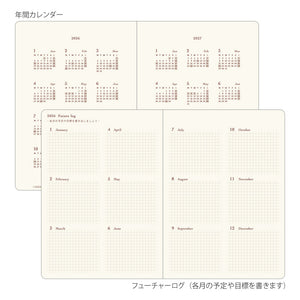 Midori 2026 Diary Hibino A6 Grey (limited colour) - Preorder