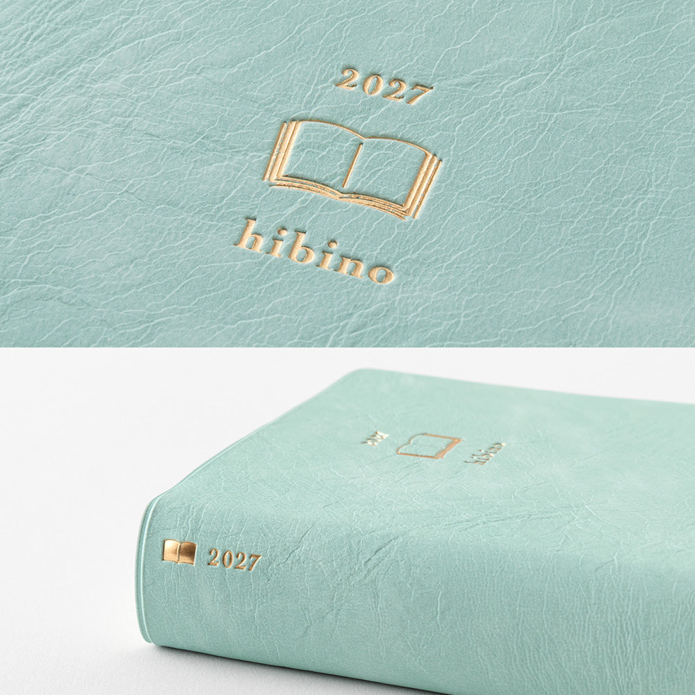 Midori 2027 Diary Hibino A6 Blue green