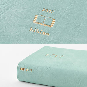 Midori 2027 Diary Hibino A6 Blue green