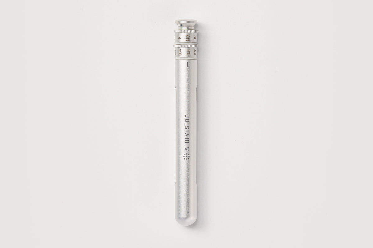 A sleek, metallic silver cylindrical device with engraved branding reading 'Ammusion' on its side, set against a solid light gray background.