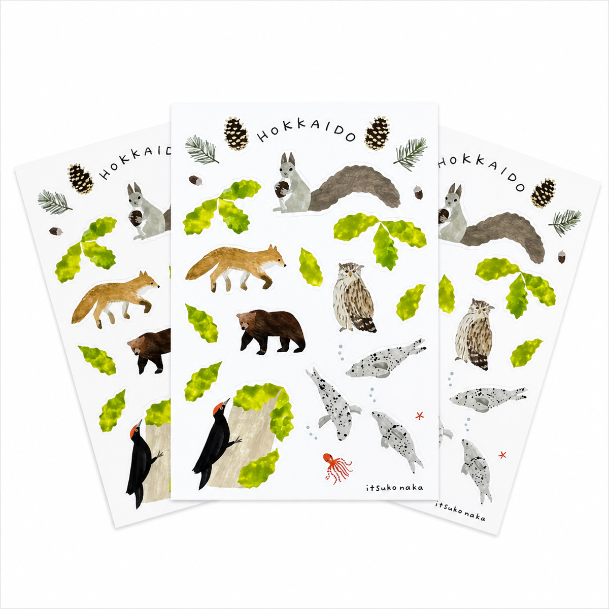 Itsuko Naka - Hokkaido sticker sheet - NOMADO Store 