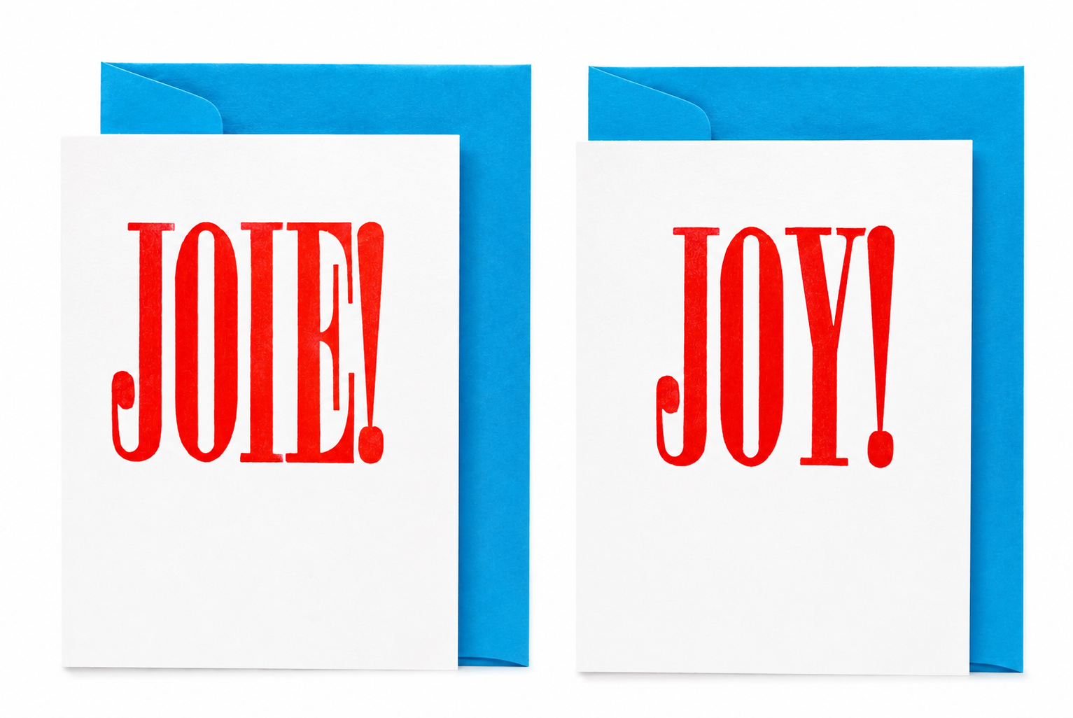 Nomado Kappan "JOY/JOIE" Letterpress Card (English or French)