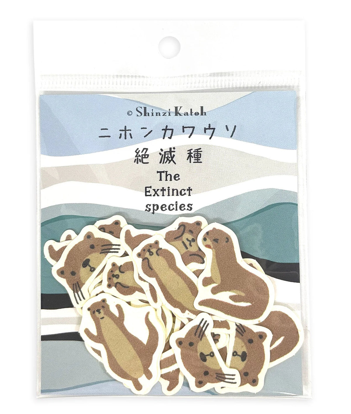 Shinzi Katoh - Banana paper flake stickers - Endangered species (3 patterns) - NOMADO Store 