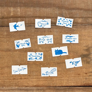 Itsuko Naka - Label roll stickers (2 types) - NOMADO Store 