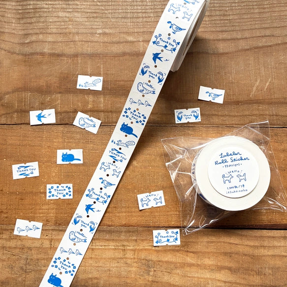 Itsuko Naka - Label roll stickers (2 types) - NOMADO Store 