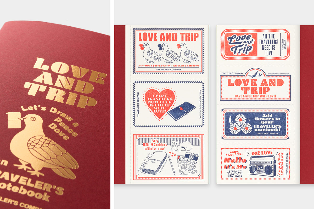 TRAVELER'S notebook Refill LOVE AND TRIP Red Ltd edition
