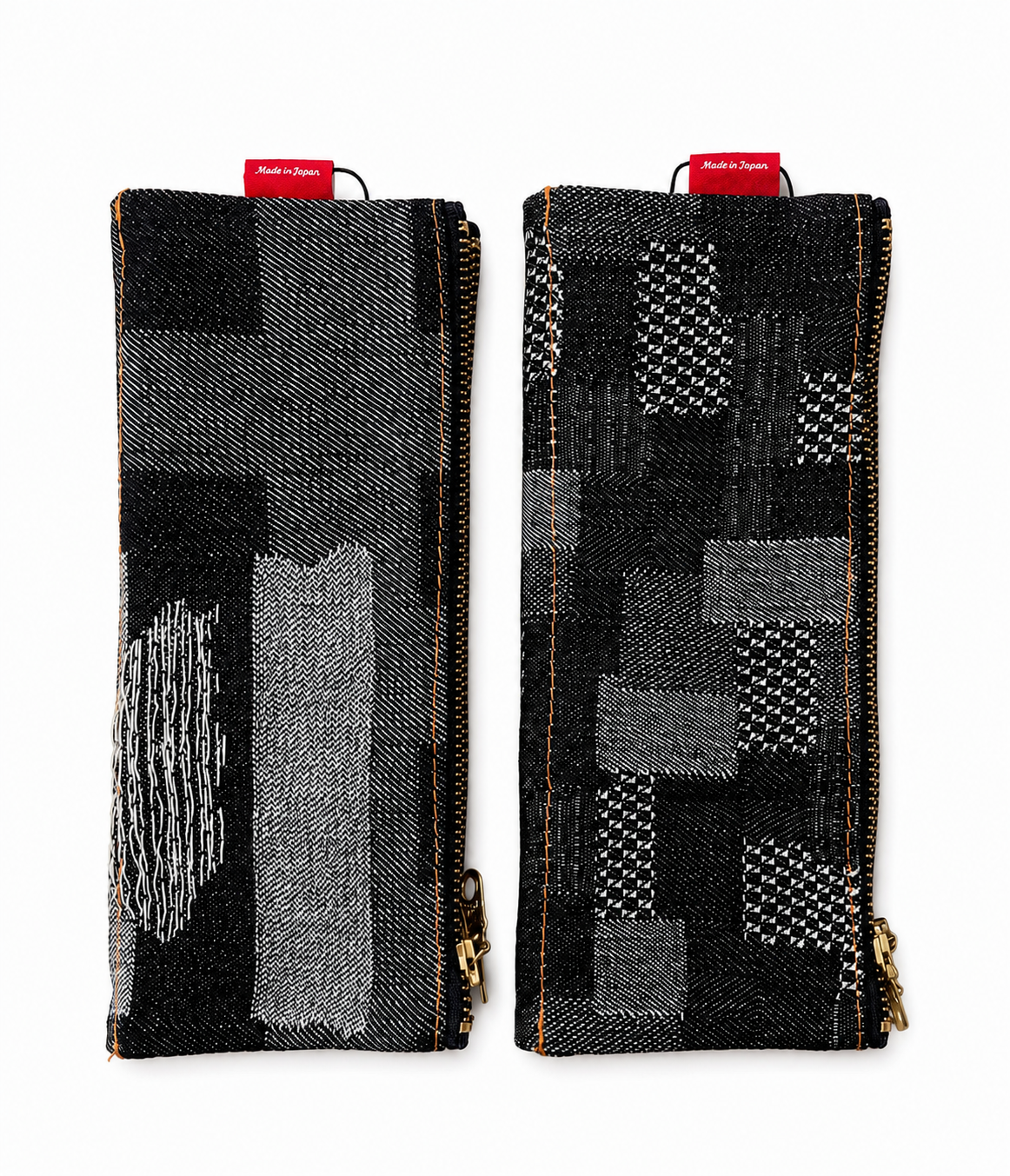 Luddite Pen Case Canvas 8-Go (denim patchwork 2 patterns)
