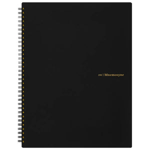 A black spiral-bound notebook with gold text reading '199 | Mnemosyne' on the cover, shown against a plain white background.