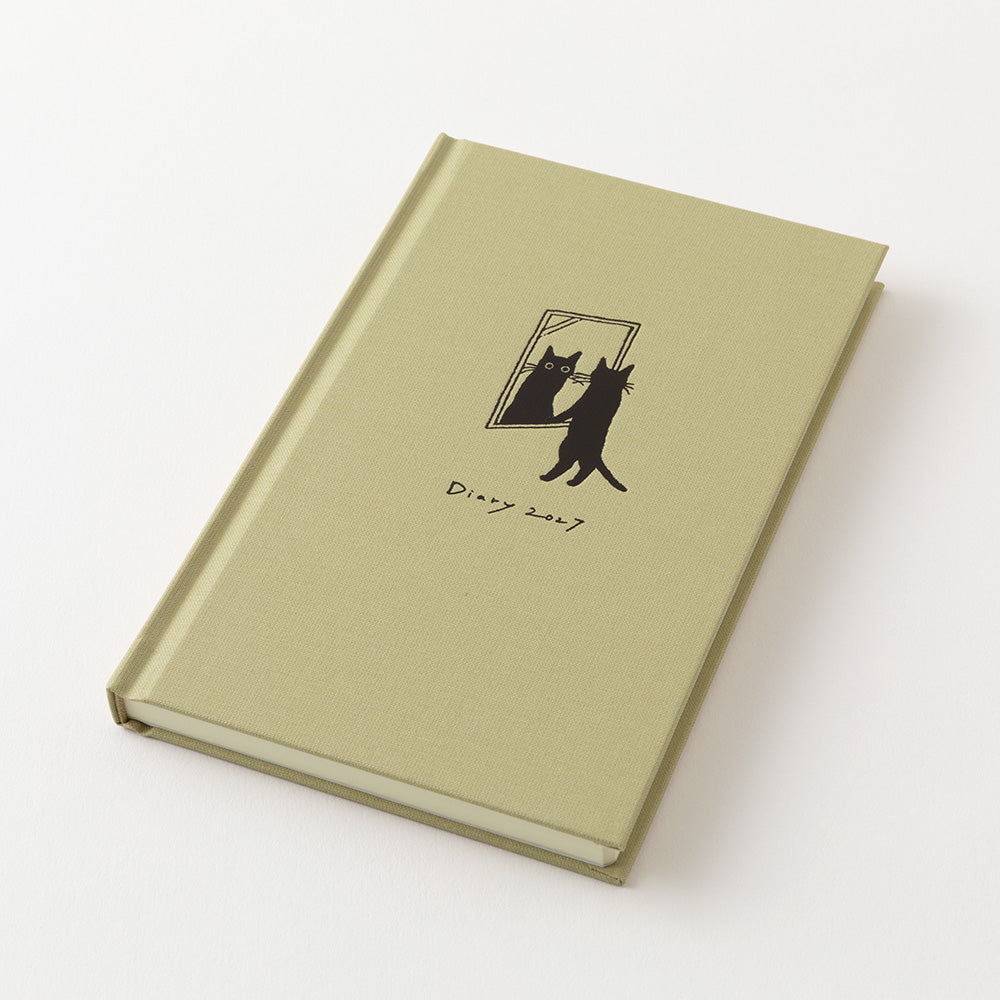 MIDORI Book Style Diary 2027 – B6 – Cat – Beige