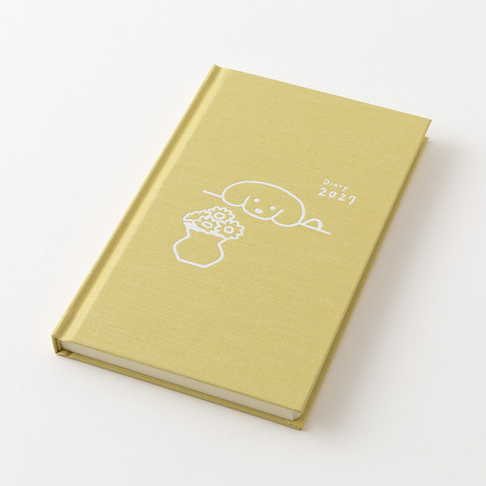 MIDORI Book Style Diary 2027 – B6 – Dog – Yellow