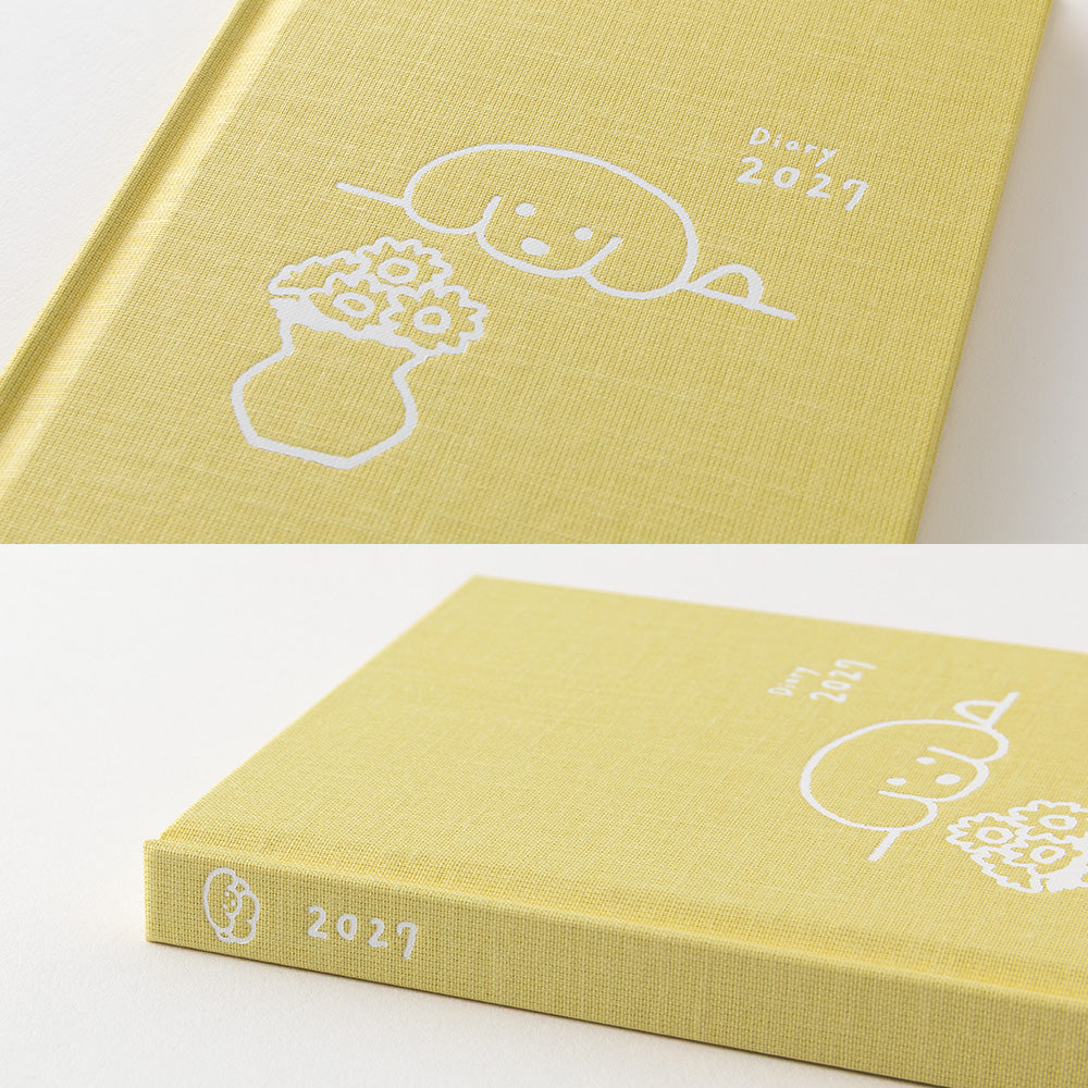 MIDORI Book Style Diary 2027 – B6 – Dog – Yellow