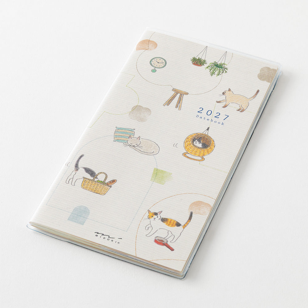 MIDORI Pocket Diary 2027 – B6 Slim – Cat