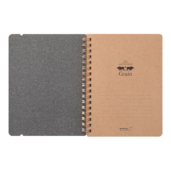 Midori Grain Notebook B6 – Dark Brown