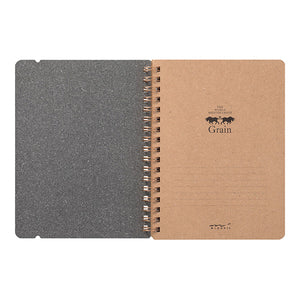 Midori Grain Notebook B6 – Dark Brown