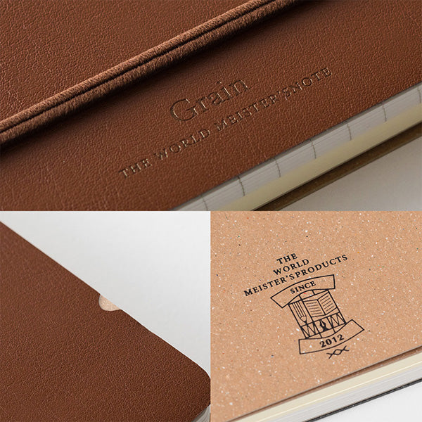 Midori Grain Notebook B6 – Dark Brown