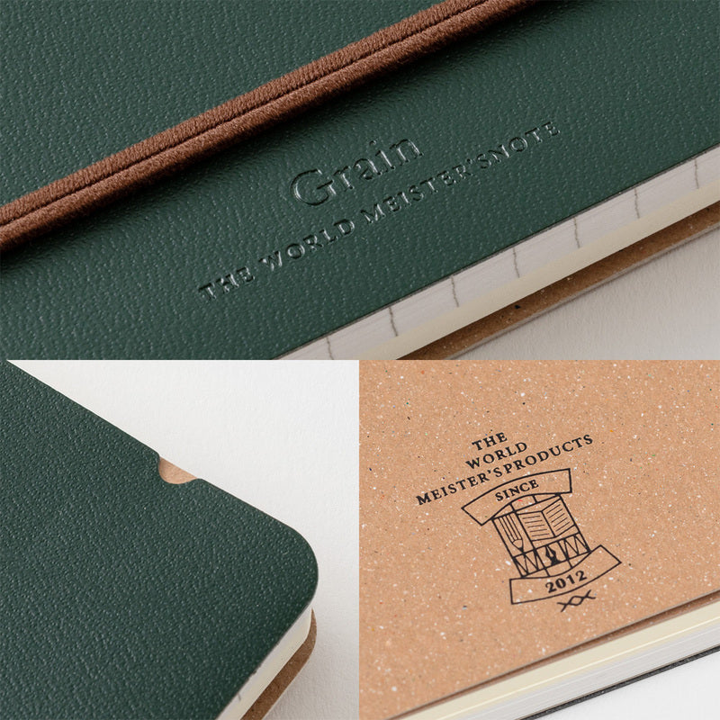 Midori Grain Notebook B6 – Green