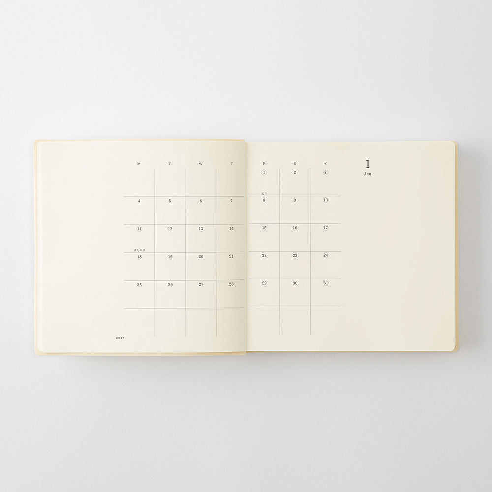 Midori MD Diary 2027 - One day/ one page (3 sizes) - Pre-order - NOMADO Store 