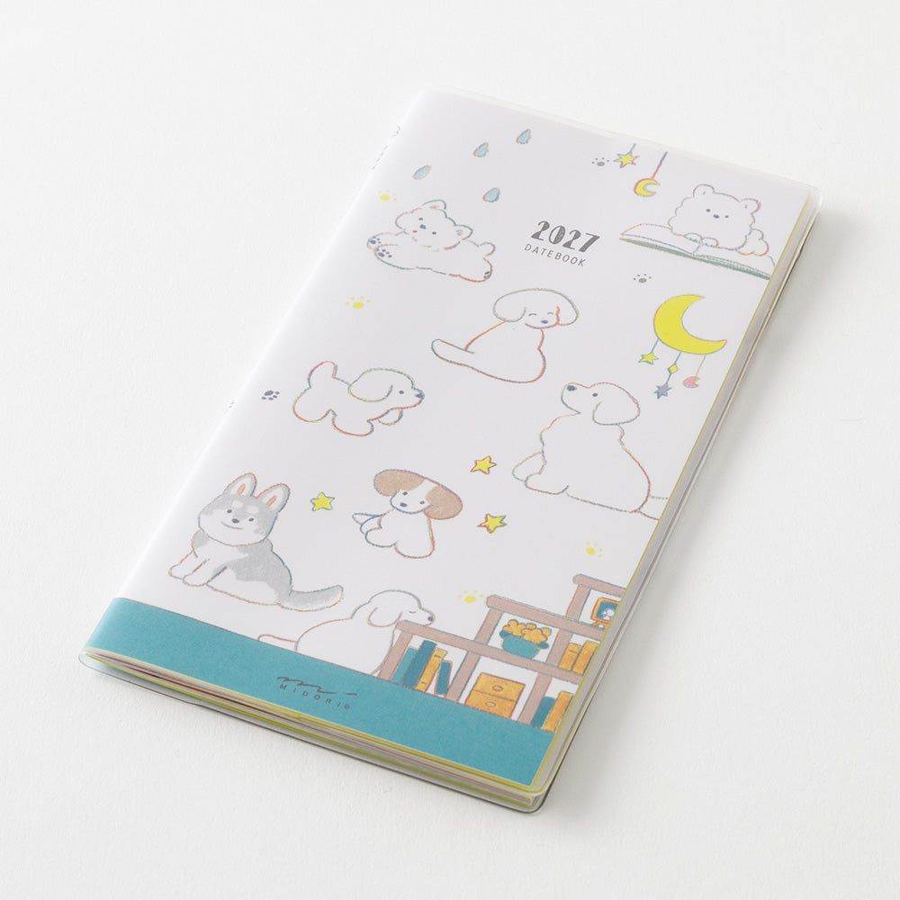 MIDORI Pocket Diary 2027 – B6 Slim – Dog