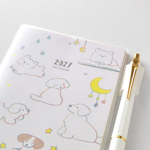 MIDORI Pocket Diary 2027 – B6 Slim – Dog
