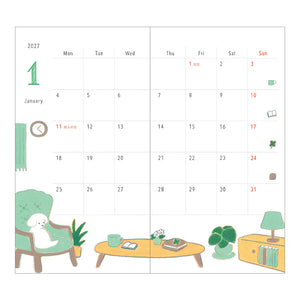 MIDORI Pocket Diary 2027 – B6 Slim – Dog