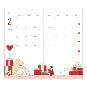 MIDORI Pocket Diary 2027 – B6 Slim – Dog