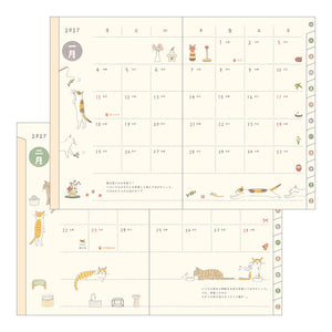 MIDORI Pocket Diary 2027 – B6 – Cat