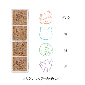 Midori Yuru Log Paintable Pre-Inked Stamp Set (2 patterns)