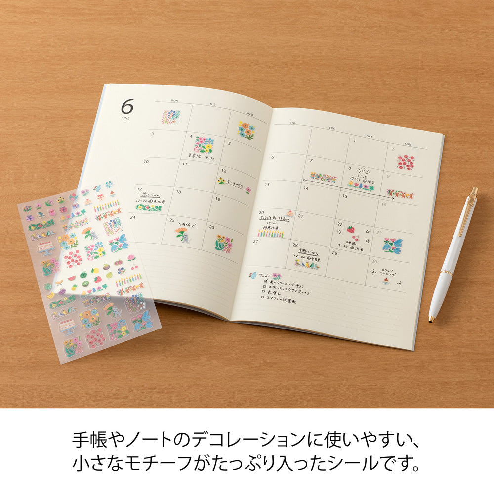 MIDORI Planner Stickers – Margin flower
